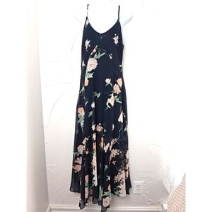 Baby Doll Floral Maxi Dress Size Med Whimsigoth Fairy Grunge Dark Romantic